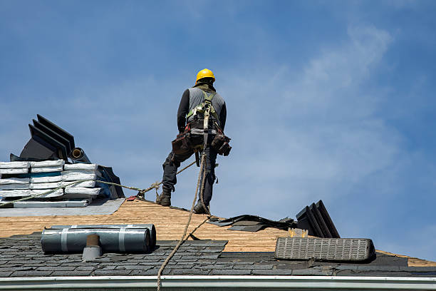 Professional Roof Replacement technician working in Belleville, MI